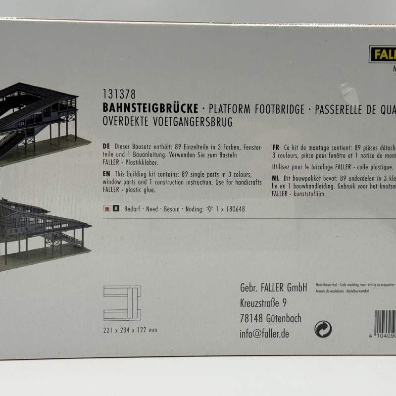 Modélisme ferroviaire HO : Passerelle piétons - Faller - Rue des Maquettes